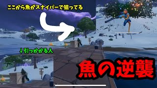 【フォートナイト】魚が魚をエサにして人を釣る動画