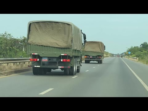 Video | Cambodian military trucks head to border amid renewed clashes with Thailand | AFP