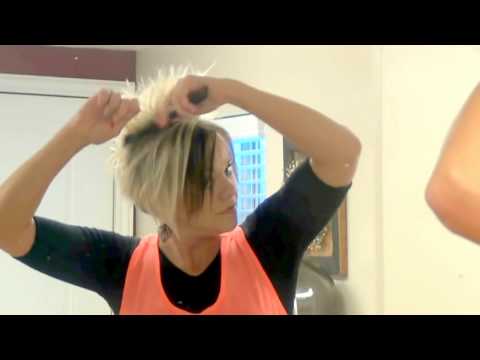 RaDona bold short hair chop styling tutorial video thumbnail