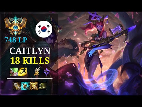 Caitlyn Bot vs Twitch - 18 kills - Gankzero - KR Challenger (748 LP)