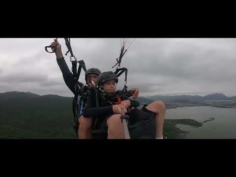 Primeiro voo do ano de 2022 e primeiro voo de parapente com meu filho Davi no parque da cidade