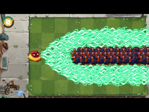 1 Plants Vs 50 Zombie Turkey !! Which plant wins? Plants Vs Zombies 2