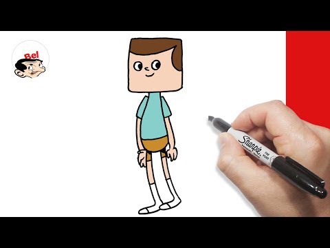 How to draw Jeff - Clarence تعليم الرسم للاطفال | كيف ترسم جيف كلارنس بالخطوات