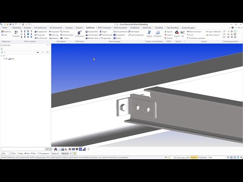 SolidSteel for PTC Creo Elements/Direct Modeling - 1 steel connection, 4 different options