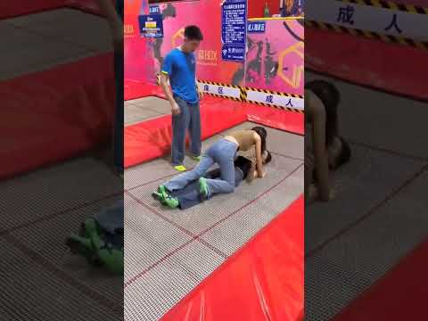 This Trampoline Is So 🤣🤣Fun Why Didn't We Just Start Jumping Around Like This When We Were Kids