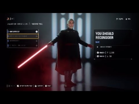 COUNT DOOKU GAMEPLAY, CARDS, EMOTES, VICTORY POSES & ABILITY DETAILS! - Star Wars Battlefront 2