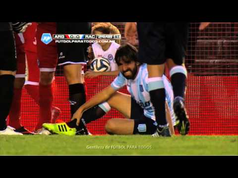 Expulsión Rodríguez. Argentinos 0 - Racing. Fecha 15. Final 2014. Fútbol Para Todos.