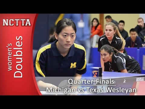 2015 TMS NCTTA Nationals: Women's Doubles QF - Michigan vs Texas Wesleyan