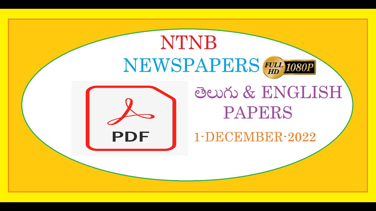PDF's 1 DECEMBER 2022 THURSDAY