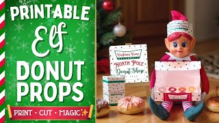 🍩 DIY Printable Elf Donut Shop Scene | Mini Elf Props Tutorial 🎄 Easy Christmas Elves Ideas (PDF)