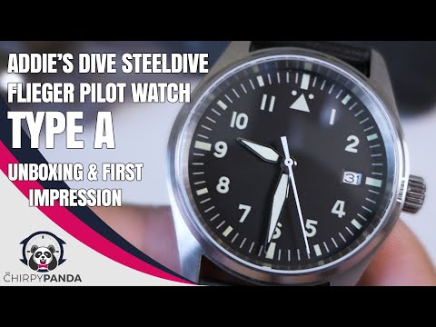 Automatic Flieger Watch for only $90USD! (Addies Dive / SteelDive Pilot Watch) Unboxing & Impression