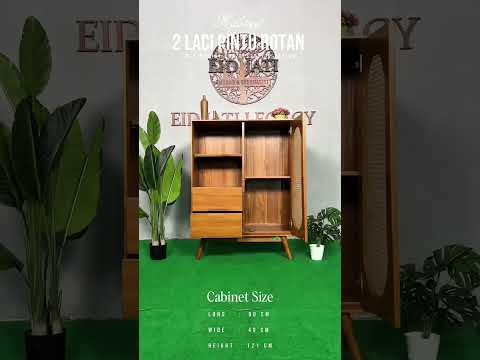 KABINET 2 LACI PINTU ROTAN