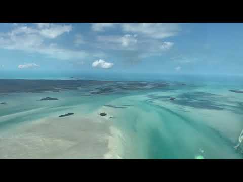 Flying over the Bahamas