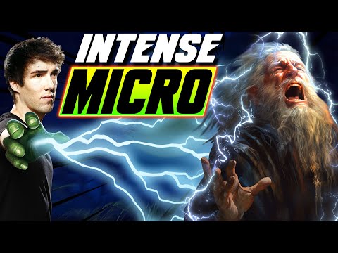 Battle Micro in ORC vs HU is CHALLENGING & FUN! - WC3 - Grubby