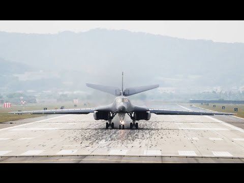 North Korea Nuclear Test USA response B1 Nuclear bomber fly Over Raw Breaking News September 21 2016 Video