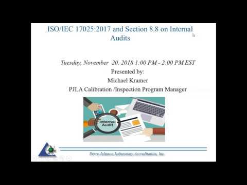 ISO/IEC 17025:2017 and Section 8.8 on Internal Audits - YouTube