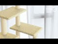 Albero Per Gatti Con Tiragraffi In Sisal Crema 155 Cm - Foto miniatura 1