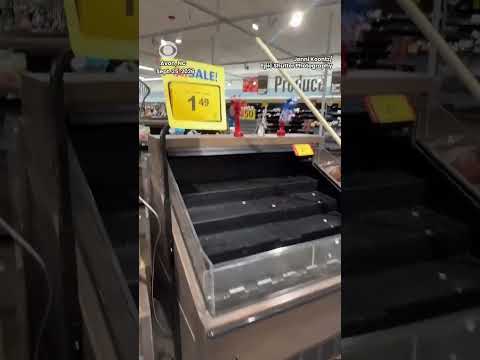 Video shows near empty grocery store shelves as Nor’easter set to hit Outer Banks #shorts