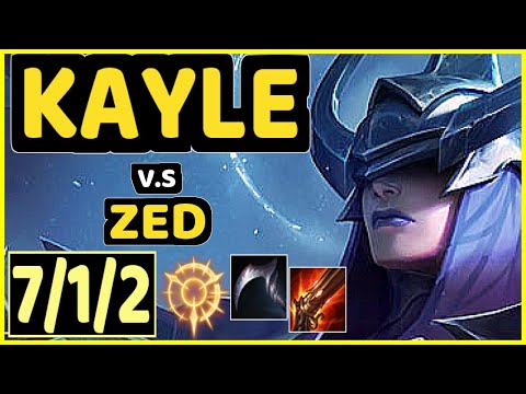 DAWIDSONEK (KAYLE) vs ZED - QUADRAKILL 7/1/2 KDA MID GAMEPLAY - EUW Ranked GRANDMASTER