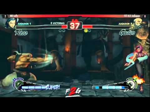 EVO 2015 USF4 - Money Match - MD Luffy (Rose/Francia) vs CL Goken (Gouken/Chile)