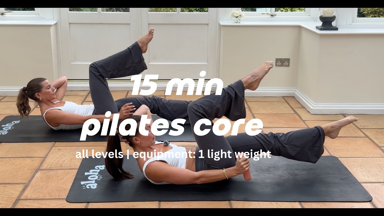 15 min pilates core | all levels | equipment: 1 light weight - YouTube