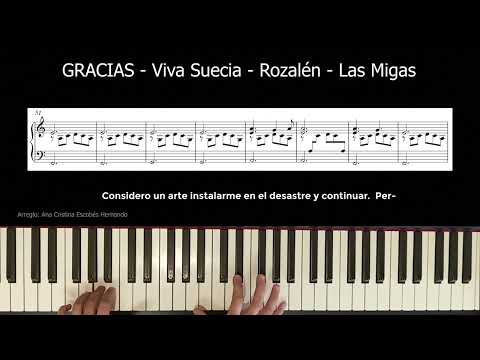 TUTORIAL - Gracias de Viva Suecia, con Rozalén y Las Migas.  Piano Acompañante - El cuarto del piano