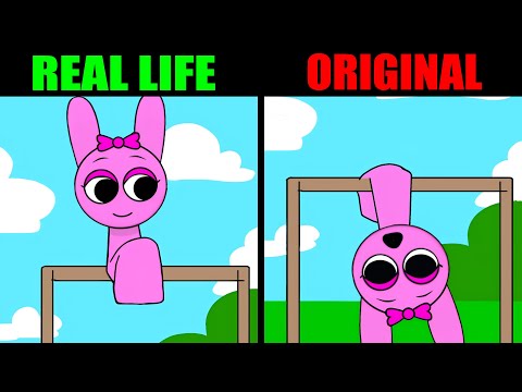 The Best TikTok of Incredibox Sprunki | PINKI play on the monkey bars | REAL LIFE vs ORIGINAL