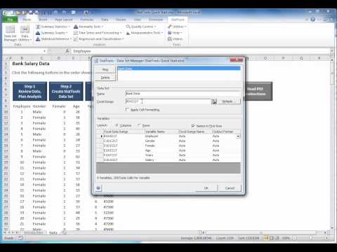 StatTools Quick Start - Step 2: Create a StatTools...