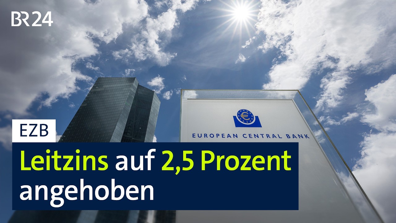 Europäische Zentralbank will durch Leitzinserhöhung Inflation im Euroraum eindämmen | BR24