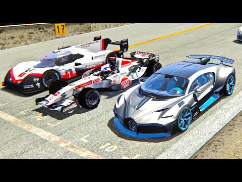 Bugatti Divo vs Honda F1 2006 vs Porsche 919 EVO - Old Spa