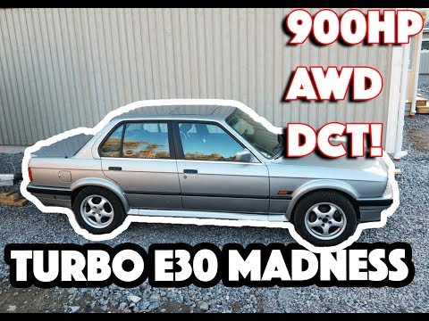 INSANE 900hp BMW M50 Turbo E30 with AWD and 7spd dual clutch transmission (DCT) conversion!