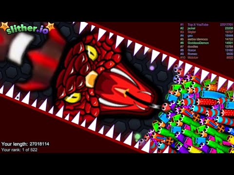 Slither.io A.I COBRA vs Tiny Pro Snakes - Epic Skin Slitherio Vip Gameplay - World Record