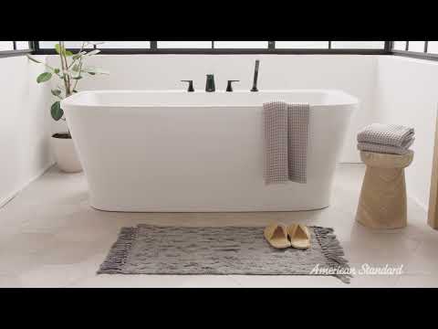 Aspirations 68 x 34-Inch Freestanding Bathtub With White Drain and Overflow // WHITE // YouTube Video