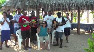 Birthday song for me at South Sea island