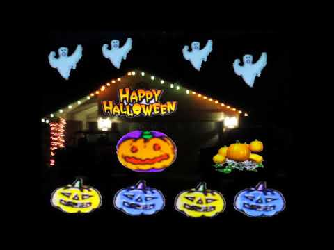 Halloween Greeting  with Dancing Pumpkins & Ghosts