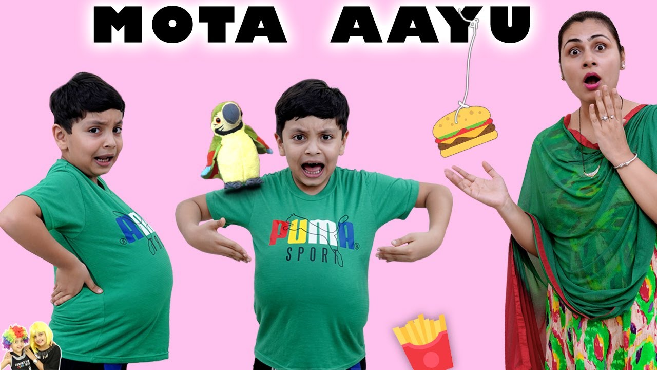 MOTA AAYU | Moral story for kids | Healthy Eating habits Bloopers| Aayu and Pihu Show