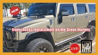 changing out front shocks on hummer h2  / aka Green Hornets