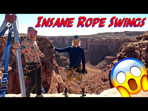 Insane Rope Swing Moab Compilation at Moab, UT
