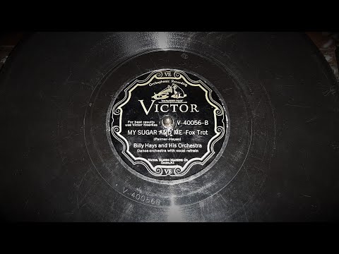 "My Sugar and Me" by Billy Hays and His Orchstestra cir 1929