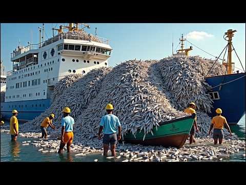 Unbelievable Mackerel Catch! European Trawlers Pull in Mountains of Fish with Massive Nets