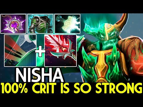 Nisha [Wraith King] 100% Crit Build is So Strong Epic Game 7.21 Dota 2