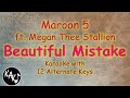 Beautiful Mistakes Karaoke - Maroon 5 ft. Megan Thee Stallion Instrumental Lower Higher Female Key