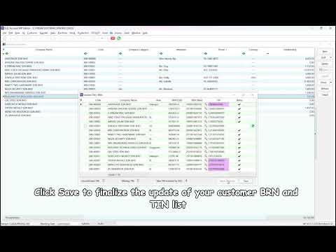 SQL e-Invoice - Setup LHDN E Invoice mandatory fields in SQL Account