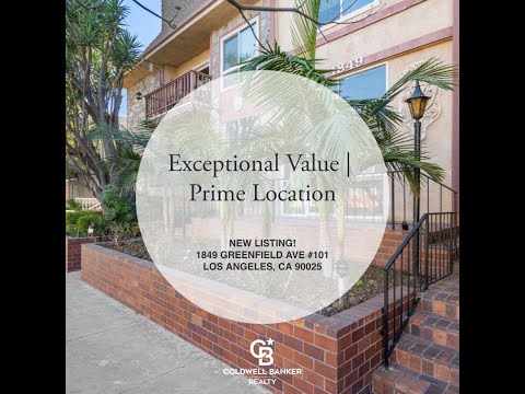 1849 Greenfield Ave #101 Video Slideshow - 1 bedroom condo in Westwood Los Angeles for Sale