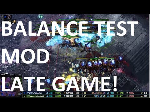 Starcraft 2 - Late Game Balance Test Mod! - ZvP - Zanster vs Hellraiser on Lost and Found