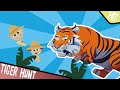 GOING ON A TIGER HUNT - ANIMAL ADVENTURE | BRAIN BREAK FOR KIDS | PRESCHOOL SONG FOR CIRCLE TIME