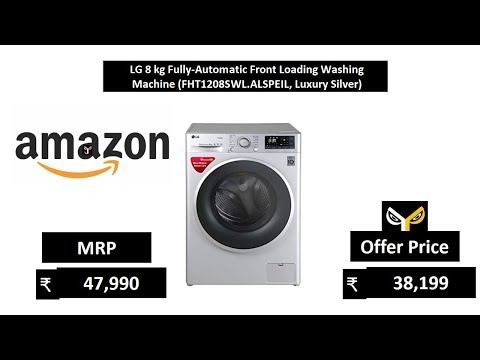 LG 8 kg Fully-Automatic Front Loading Washing Machine (FHT1208SWL.ALSPEIL, Luxury Silver)
