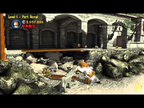 Lego Pirates of the Caribbean: Level 1 Port Royal - FREE PLAY (Minikits and Compass Items) - HTG