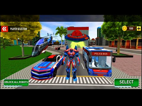 Bus Robot Car Transform War - Spaceship Robot Game (Android Gameplay)