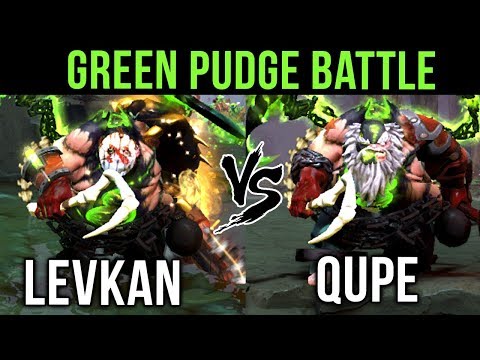 Levkan vs Qupe Best Pudges in Dota 2 - EPIC Green Pudge Battle - Gameplay Compilation